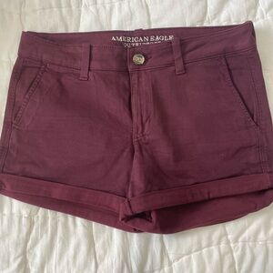 American Eagle twill midi shorts
